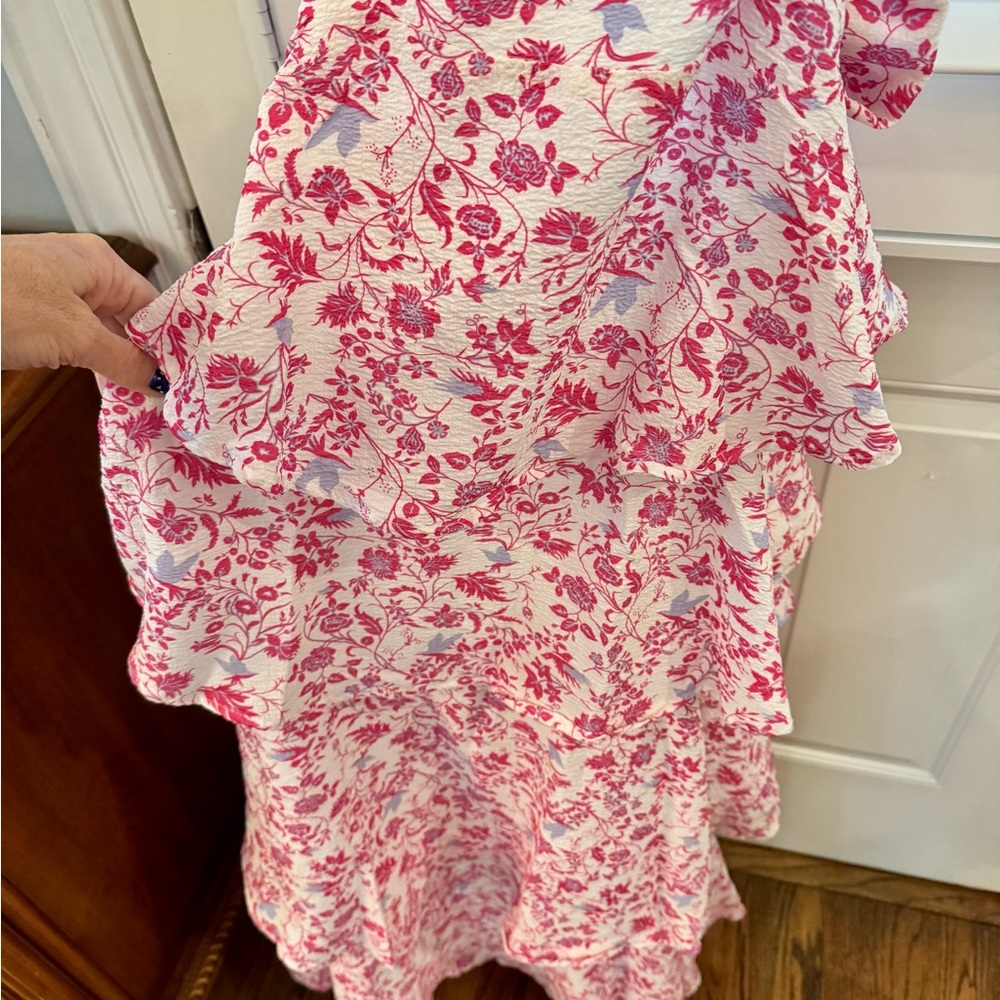 Selfie Leslie Midi Pink Ruffle Dress - Picture 7 of 10
